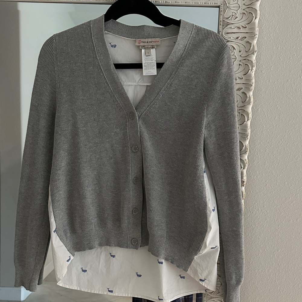 Paul & Joe Sister Gray Cardigan Size 1